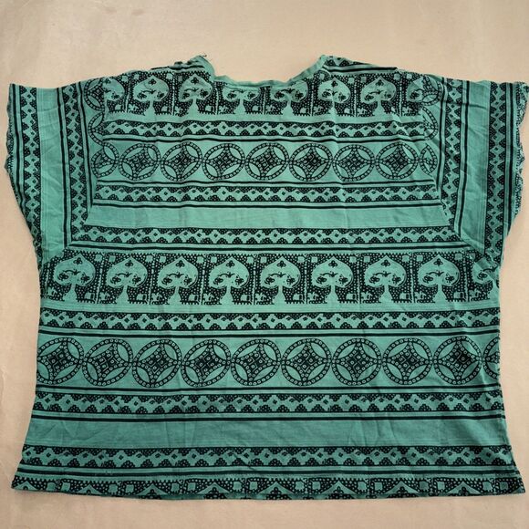 Vintage Forenza Sportswear Paisley AOP T-Shirt Size Medium 90s Green - Picture 7 of 7